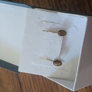 Elegant 14k Gold and Tigers Eye Earrings